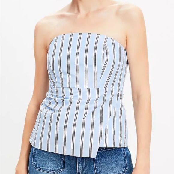 Loft Strapless Poplin Top NWT - Picture 1 of 3